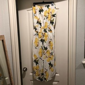 Strapless Lemon Jumpsuit